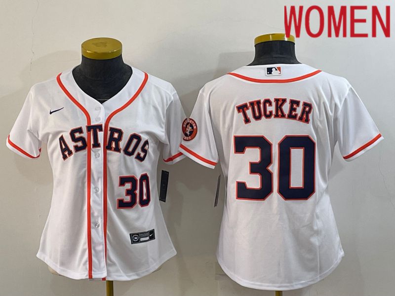 Women Houston Astros #30 Tucker White Game Nike 2022 MLB Jersey->women mlb jersey->Women Jersey